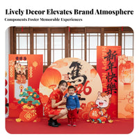 2026 Year of the Horse Decoration, Festive Scene Setup, Display Board Backdrop for Mall Hotel Events