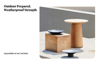 Waterresistant Small Round Accent Table sunlight-resistant Round Tripod Table Nordic Design outsidedoor Furniture Weather Resistant for Apartment Dwellers, Decor lovers, Balcony, Garden, Living Room, Backyard
