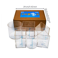 5 Pieces Geometric Volume Set Graduated Volume Measuring Containers Measuring Cups for Students
