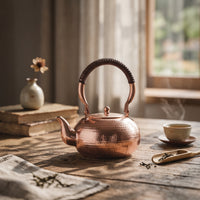Hammered Copper Tea Kettle Stovetop Teapot Comfortable Pouring for Kitchen
