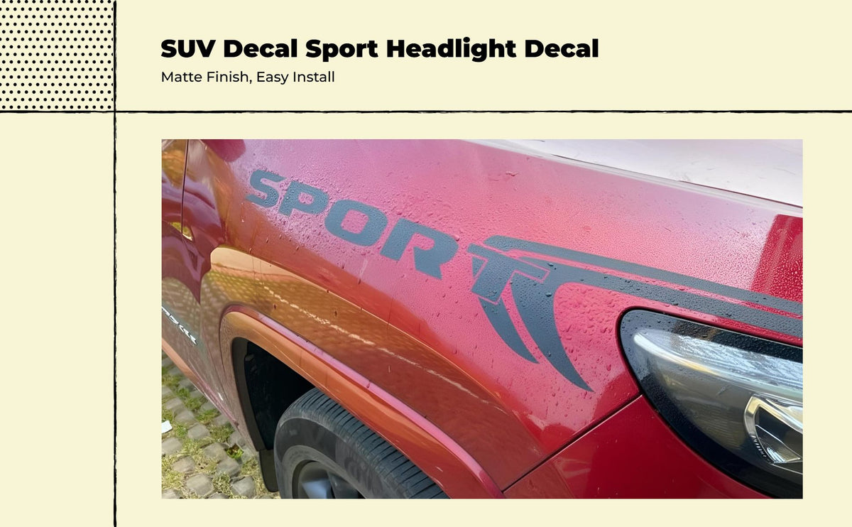 Waterproof Sport Eyebrow Decal for SUV Exterior Decoration
