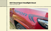 Waterproof Sport Eyebrow Decal for SUV Exterior Decoration