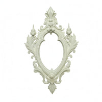 Medieval Picture Frame Scrollwork Image Holder Pointed Finials