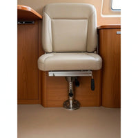 Aluminum Adjustable Boat Seat Pedestal Marine-Grade Boat Seat Pedestal Mount Base Heavy-Duty Corrosion-Resistant for Yacht Builders, Boats, Yachts