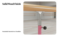 Multi-Functional Freestanding Ballet Barre Stable Base Floor Standing Workout Bar Heavy Duty Adjustable Height Dance Barre Non-Slip Feet for Children, Beginners