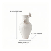 Decorative Ceramic Vase Handmade Ceramic Flower Vase Minimalist Artistic Flower Vessel for Tabletop