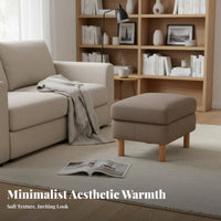 Upholstered Wooden Leg Stool dense Sponge pad for Living Room, Adults
