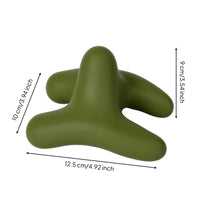 Silicone with Three Prongs Ergonomic Trigger Point Compact Trigger Point Massage Tool for Athletes, Home Gym, Office