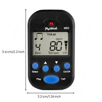 Digital Metronome Compact Attachable Metronome Indicator Light Rhythm for Instrument Practice