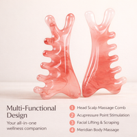 Massage Comb for Face Lift Scalp, Lightweight Resin Facial Acupressure Therapy