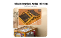 Foldable Book Storage Box Tool-without Cost Assembly Folding Plastic Organizer