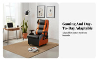 Lounge Station with Rotating Tray Reclining Function Computer Armchair Sofa-Like Comfort Ergonomic Design for Adults