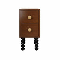 Narrow Nightstand Space-Saving Bedroom Furniture Slim Design for Living Room