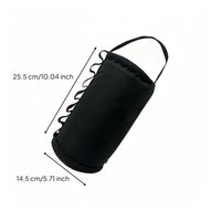 Cylindrical Storage Bag Polyester Inner Lining Outdoor Gear Zipper Closure