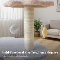 Sisal Scratching Posts Multi-Level Feline Tree Sturdy Structure Multi-Level Star and Moon Climber Soft Fabric Perches Feline Activity Hub Includes Hanging Toys for Indoors, Indoor, Living Room, Home