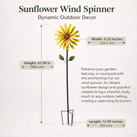 Solar Wind Spinner Outdoor Metal Garden Windmills Layer Decor with Stake, 160cm Tall Patio Yard Sculpture