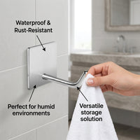 Cabinet Metal Pantry Hook, Strong Stainless Steel Single for Kitchen Utensils & Towels, No-Drill Wall Protection, Versatile Hangers for Cooks