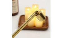 Electroplated Finish Candle Snuffer Minimalist Design Stainless Steel Candle Extinguishing Tool Long-Lasting Construction Wick Extinguishing Tool Reduces Smoke For