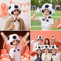 Soft Football Head Mask Biodegradable Soccer Ball Mask Easy to Wear Costume Prop Extremely Realistic Realistic for Photo Shoots