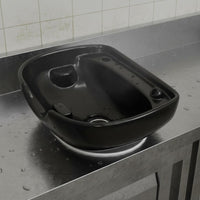 Ceramic Shampoo Bowl Easy to Clean Salon Shampoo Sink Sturdy and Stable Salon Apparatus for Hairdressers