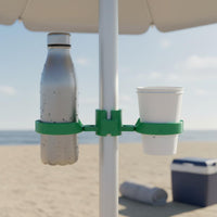 Umbrella Pole Cup Holder Adjustable Grip Beach Umbrella Beverage Holder Lightweight & Portable Clamp-on Drink for Beachgoers, Poolside