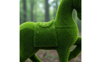 Foliage-Covered Horse Statue Creative Design Outdoor Decor Cute for Balcony
