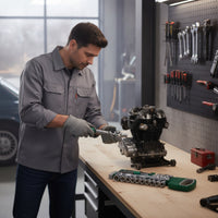 Industrial Socket Wrench Kit with Case Reversible Ratchet Wrench Set with Sockets Portable Ratchet Compatible for DIYers