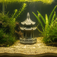 Bluestone Pagoda Miniature Landscape Ornament for Aquariums and Gardens
