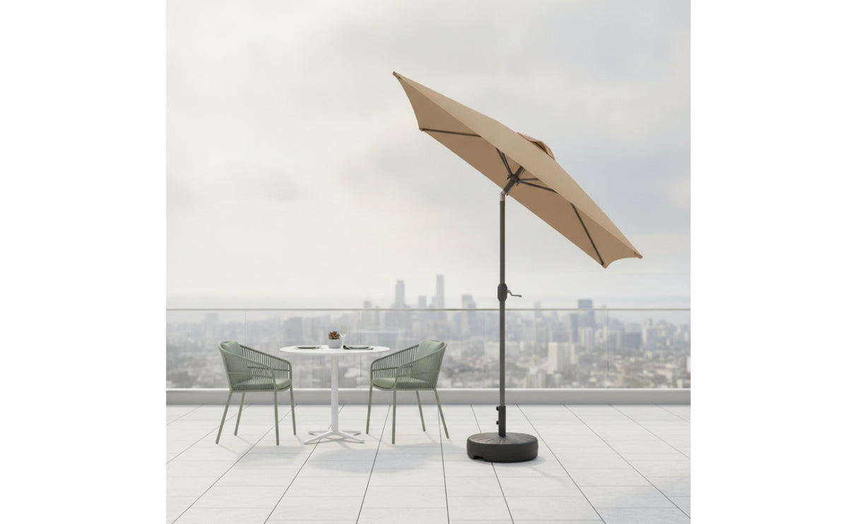 Rectangular Umbrella with Base Weighted Rectangular Patio Umbrella Tilted Parasol for Balcony, Garden