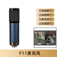 Large Diaphragm Condenser Microphone Kit with Shock Mount, F11, 48V, Bluetooth 5.0