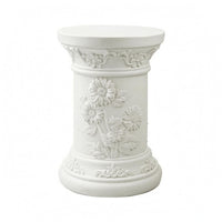 Roman Column Planter Carved Relief Pedestal Planter Pot Ornamental Detailing Ornate Flower Pot for Courtyard