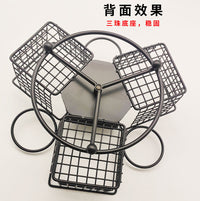 跨境旋转薯条篮炸鸡薯条薯片小吃篮子美式餐厅方形筐多功能油炸篮