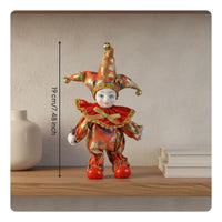 Decorative Clown Figurine Gift Jester Doll Trendy Design for Shelf Display