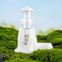 Triple-Function Clear Hamster Water Bottle and Food Bowl, Hamster Hideout Water Bottle with Ball Bearing Nozzle