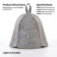 Steam Bath Hat Room Accessories, Steam Room Hat for Relaxation, Bucket Cap Sauna #variant:['Grey']
