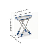 Distressed Folding Table Space-Saving Folding Side Table Foldable for Entryway