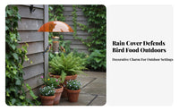 Hanging birds Feeder Dome Weatherproof birds Feeder rain cover Multipurpose Hanging Canopy Cover for Garden, Yard, Patio