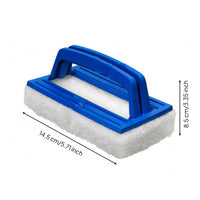 Rectangular Scrub Pad Brush Blue and White Pool Scouring Pad Nylon Sponge