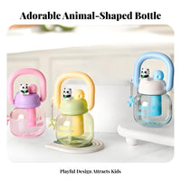 Drop Resistant Kids Water Bottle with Handle Great Gift Idea Cartoon Double-Drink Cup Easy to Clean for Children, Girls, School, Outdoor
