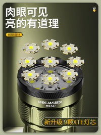 铭久2026新款手电筒强光充电超亮户外大功率露营超长续航氙气灯