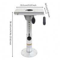 Boat Seat Pedestal with Locking Knob Manual Boat Seat Pedestal with Locking Hardware Stable for Anglers, Boaters