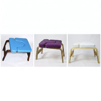 Postural Exercise Headstand Bench Wooden Headstand Bench with Cushion Supportive Inversion Stool for Yogis