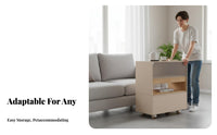 Wheeled Utility Shelf Space-Saving Convertible Rolling Cabinet for Narrow Areas