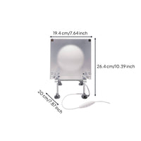 Square Desk Lamp Metal Frame Home Lighting Soft Light for Tabletop