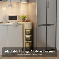 Slim Narrow Space Cabinet Waterproof Narrow Rolling Storage Unitary Space-Saving