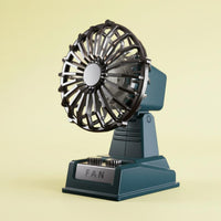 Retro Desk Fan Adjustable Angle Vintage Design Table Fan Portable for Students