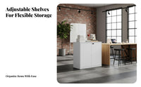Lockable Drawers Low silhouette Metal Credenza Combination Lock Storage Cabinet Multifunctional Office Furniture sturdyDuty Construction for Administrators, Students, Workspace, Under Desk, Study Room