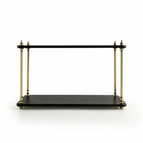 Desktop Shelf Organizer Vintage-Retro-Chic Desk Organizer Rack Home Desk Shelf with Two Tiers for Vanity, Bar, Sideboard