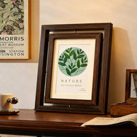 Double-Sided Rotating Transparent Vintage Photo Frame for 7-Inch DIY Pet Memorial or Children's Photos