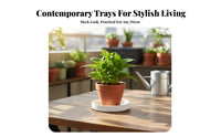 Round Plant Pot water collectment base Promotes Drainage Round Planter Base Breathable Design